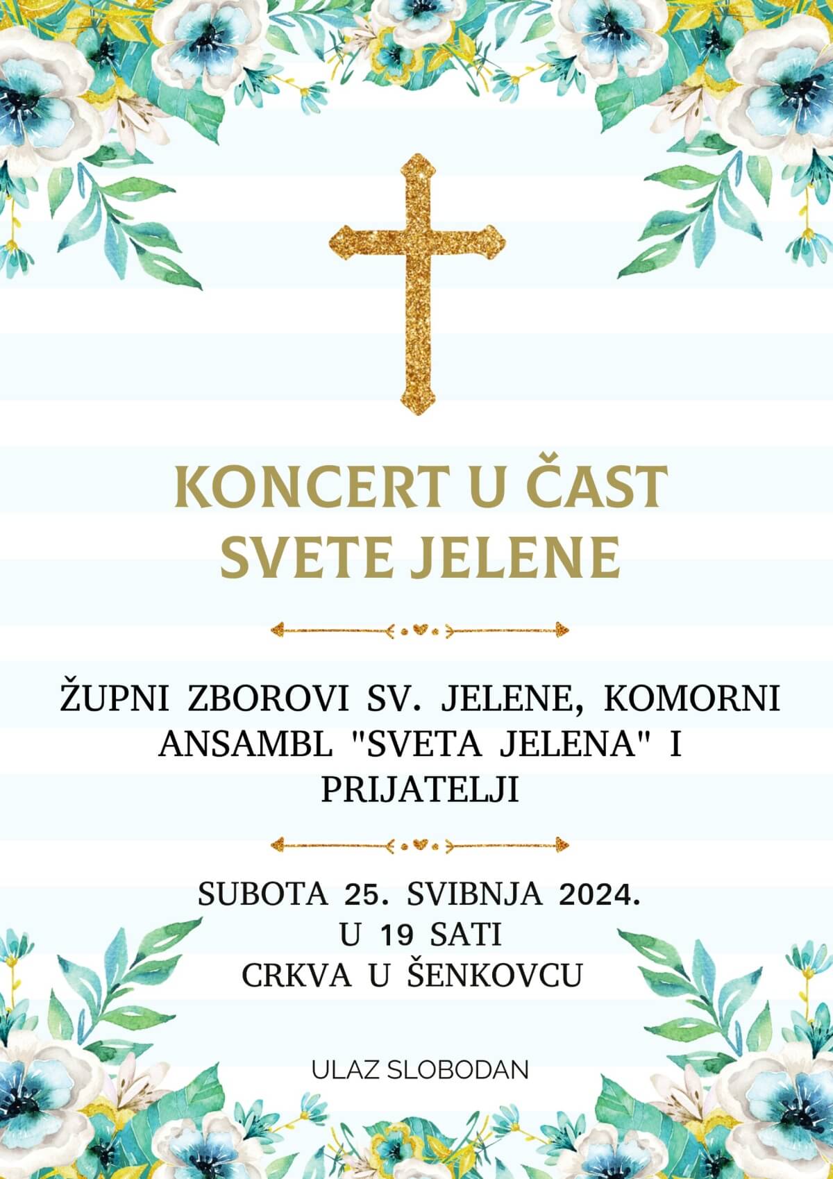 Plakat koncert u čast Svete Jelene